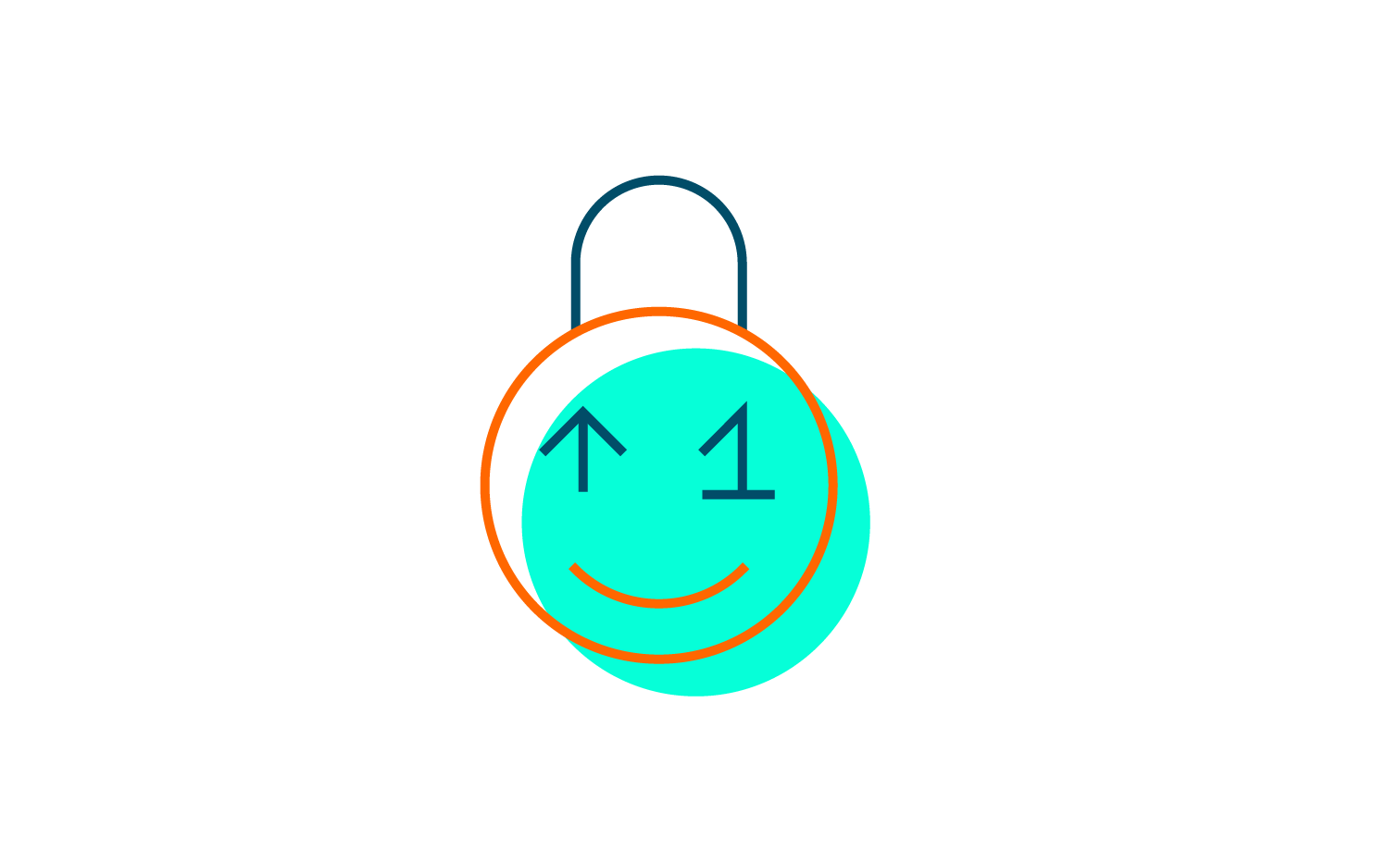smiling cartoon lock
