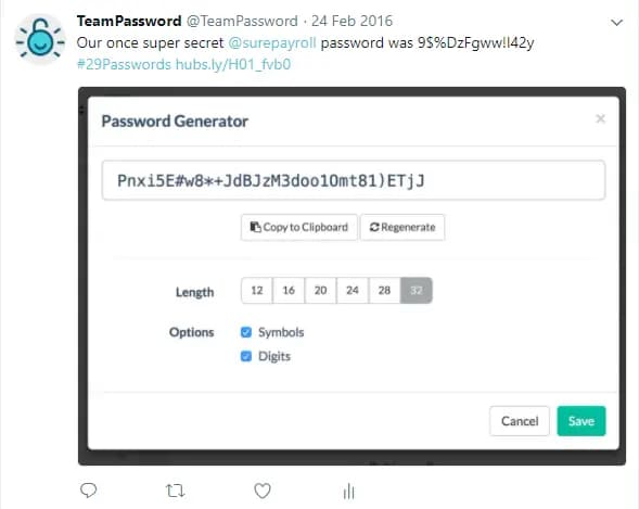 A password generator in white background