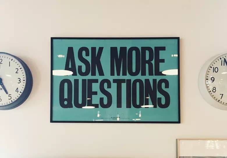 Ask more questions text between two clocks